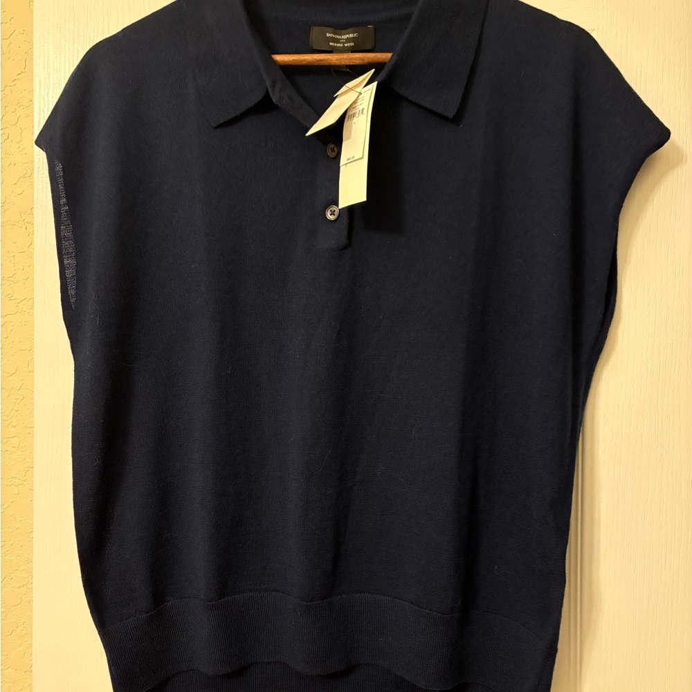 Banana Republic Navy V-Neck Sweater